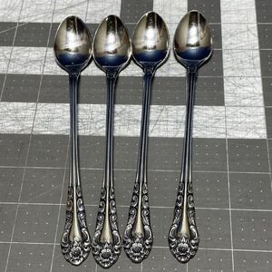 Interpur Floral Stainless Set Of 4 Spoons Made In Korea